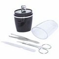 4 Piece Manicure Set in Clear Top Storage Case